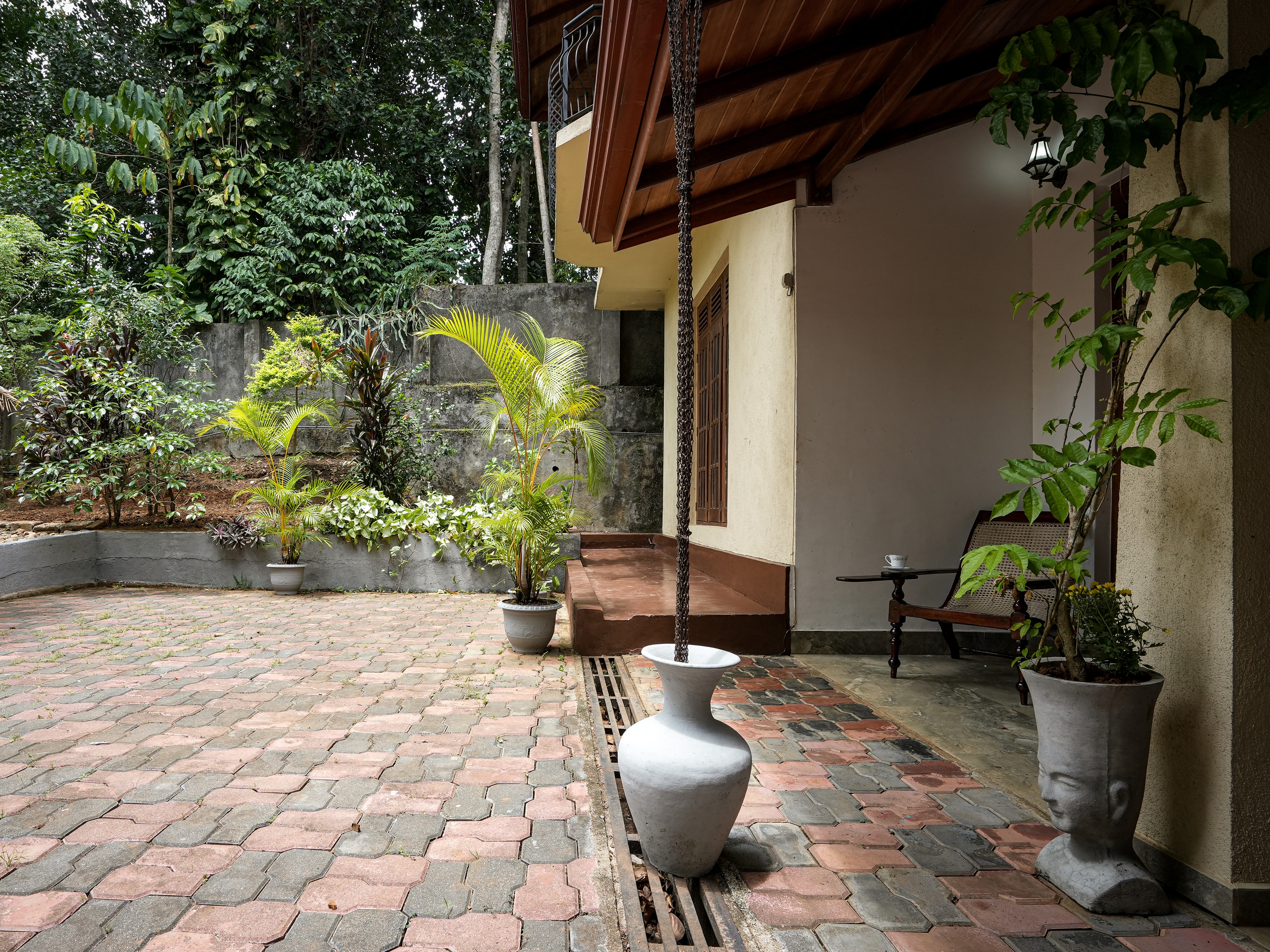 Panoramic view of the Kandy hills from the villa